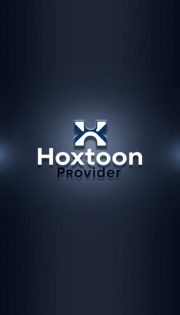 A sleek, modern 4K IPTV service provider's logo and branding, with a clean, minimalist design aesthetic. The "Hoxtoon Provider" logo is prominently displayed in the center, with a professional, high-quality look that conveys reliability and expertise. The background features subtle gradients and geometric patterns that create a sense of depth and visual interest, while the overall composition is balanced and visually striking. The lighting is soft and even, with a slight emphasis on the logo to make it the focal point. The camera angle is slightly elevated to give the image an authoritative, trustworthy feel. The overall mood is one of sophistication, innovation, and cutting-edge technology.