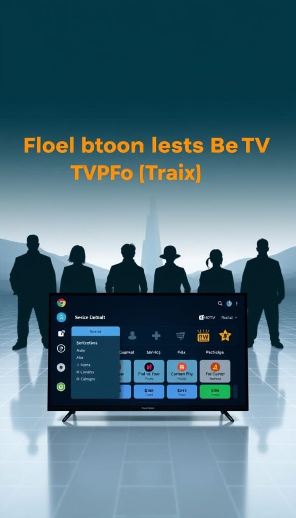 A high-quality comparison of leading IPTV providers, showcasing the Hoxtoon Provider in the foreground. The scene features a sleek and modern interface displaying service details, channel lineups, and pricing information. In the middle ground, silhouettes of other IPTV providers are visible, allowing a side-by-side evaluation. The background is a minimalist tech-inspired landscape with subtle grid patterns, conveying a sense of innovation and technology. The lighting is clean and directional, highlighting the key features of the Hoxtoon Provider interface. The overall mood is professional, informative, and visually compelling, suitable for an article on finding the best IPTV subscription.