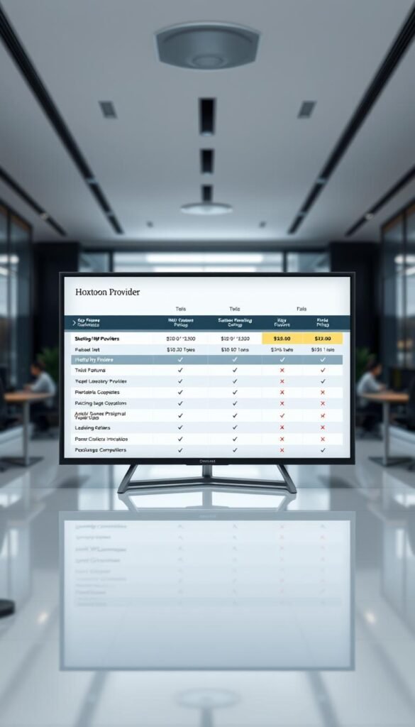 A high-quality, professional comparison of IPTV providers, featuring Hoxtoon Provider prominently in the foreground. The scene is set in a sleek, modern office environment, with clean lines and sophisticated tech accents. In the middle ground, a large display showcases detailed side-by-side comparisons of key features, pricing, and customer ratings for Hoxtoon Provider and its leading competitors. The background is softly blurred, conveying a sense of focus and clarity on the IPTV provider information. The lighting is bright and even, with a slight directional quality to create depth and dimension. The overall tone is authoritative, informative, and visually appealing, befitting a high-quality industry analysis. A high-quality, professional comparison of IPTV providers, featuring Hoxtoon Provider prominently in the foreground. The scene is set in a sleek, modern office environment, with clean lines and sophisticated tech accents. In the middle ground, a large display showcases detailed side-by-side comparisons of key features, pricing, and customer ratings for Hoxtoon Provider and its leading competitors. The background is softly blurred, conveying a sense of focus and clarity on the IPTV provider information. The lighting is bright and even, with a slight directional quality to create depth and dimension. The overall tone is authoritative, informative, and visually appealing, befitting a high-quality industry analysis.