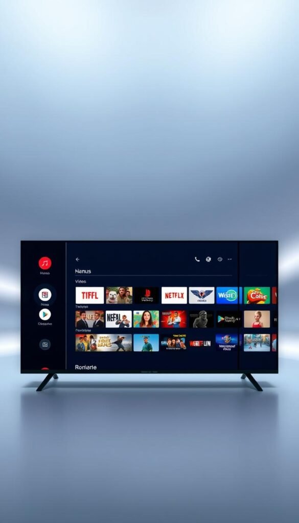 A modern, sleek user interface displaying the Hoxtoon Provider platform, showcasing its intuitive navigation and robust content library. The foreground features a central screen with a clean, minimalist design, highlighting the vast selection of live TV channels and on-demand videos. The middle ground depicts various menu options and categories, allowing seamless browsing and discovery. The background subtly suggests a sense of technological sophistication, with smooth gradients and subtle lighting effects that create a premium, high-quality atmosphere. The overall composition conveys a refined, user-centric experience that empowers viewers to effortlessly explore the expansive IPTV offering.