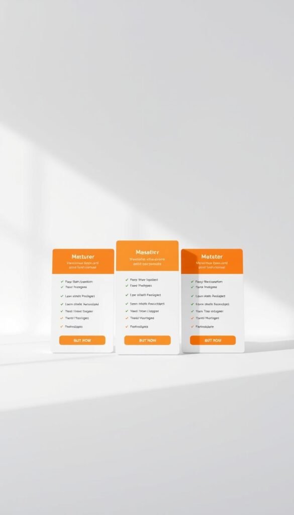 A sleek, minimalist table displaying the Hoxtoon Provider subscription plans, set against a clean, white background. In the foreground, three distinct plan options are showcased, each with their respective features, pricing, and duration highlighted in a clear, organized manner. The plans are presented in a grid-like layout, allowing for easy comparison. The middle ground features subtle gradients or textures that add depth and visual interest, while the background maintains a simple, uncluttered aesthetic to keep the focus on the subscription details. The overall mood is professional, informative, and visually appealing, reflecting the high-quality service offered by the Hoxtoon Provider.