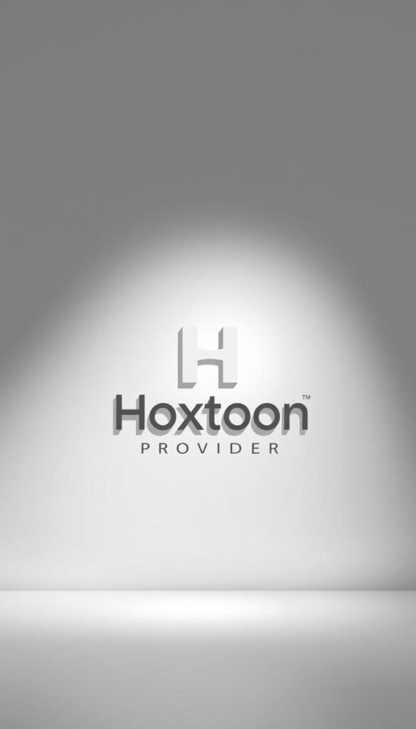 A sleek, modern logo for the Hoxtoon Provider IPTV service, set against a crisp, minimalist background. The logo features the brand name "Hoxtoon Provider" in a clean, bold typeface, with a subtle, abstract icon or symbol that evokes the idea of streaming or TV entertainment. The lighting is bright and directional, creating a sense of depth and dimension. The camera angle is slightly elevated, giving the image a professional, authoritative feel. The overall mood is one of high-quality, reliable IPTV service for the US market.