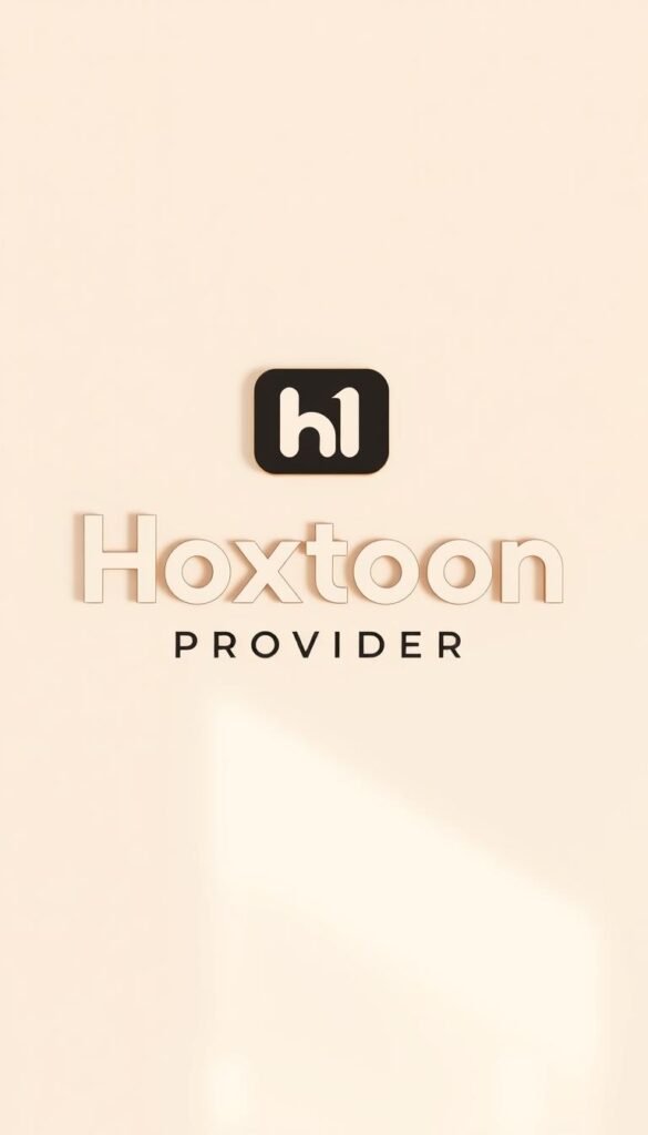 A sleek and modern IPTV service logo for Hoxtoon Provider, prominently displayed against a clean, minimalist background. The logo features the brand name "Hoxtoon Provider" in a bold, sans-serif typeface, with a subtle, stylized graphic element that evokes the idea of a television or streaming platform. The overall design conveys a sense of professionalism, reliability, and high-quality service. The lighting is soft and diffused, creating a warm and inviting atmosphere, while the camera angle is slightly elevated, giving the image a sense of authority and importance. The background is a neutral, muted color that allows the logo to stand out and command attention.