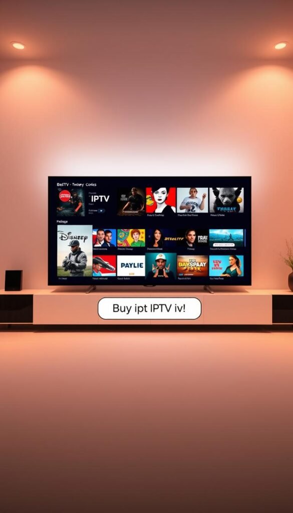 A sleek, minimalist digital interface showcasing the Hoxtoon Provider IPTV service, featuring a clean layout with a prominent "Buy IPTV with Catch Up" call-to-action button. The scene is bathed in a soft, warm lighting, creating a welcoming and modern atmosphere. In the background, a large, high-resolution display shows a selection of on-demand content, hinting at the extensive library available through the Hoxtoon IPTV platform. The overall composition conveys a sense of accessibility and ease of use, encouraging the viewer to explore the IPTV service and its catch-up viewing capabilities.