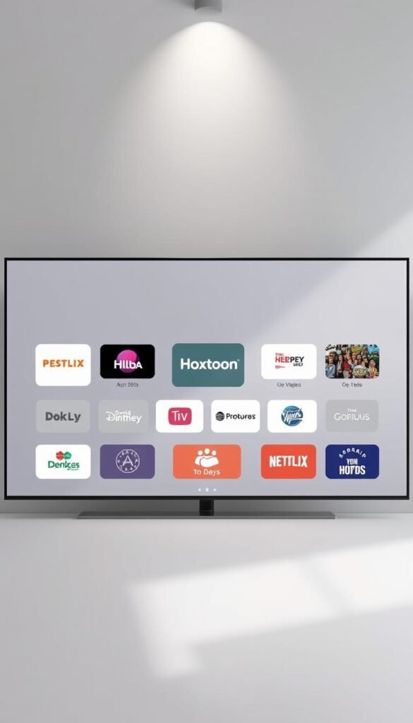 A sleek, minimalist interface showcasing a diverse array of streaming channels, curated by the Hoxtoon Provider. The display features a clean grid layout, with crisp icons and logos against a muted, yet sophisticated background. Soft, diffused lighting creates a sense of depth and dimensionality, guiding the viewer's eye through the seamless organization of content. The overall aesthetic is modern, intuitive, and optimized for easy navigation, reflecting Hoxtoon's commitment to delivering a comprehensive and user-friendly streaming experience.