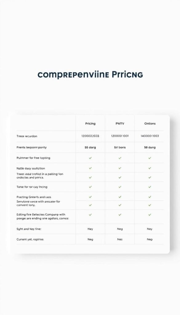 A sleek, minimalist table displaying the comprehensive pricing options for Hoxtoon IPTV Provider. The table is set against a clean, white background, with subtle grid lines to organize the information. The pricing tiers are presented in a clear, easy-to-read format, highlighting the key features and benefits of each plan. The overall composition conveys a sense of professionalism and attention to detail, reflecting the quality and reliability of the Hoxtoon IPTV service.
