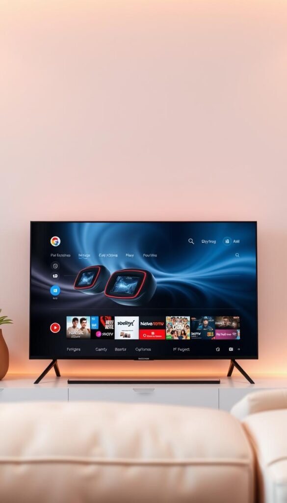 A state-of-the-art IPTV streaming service, Hoxtoon Provider, showcased on a modern, minimalist display. The interface features a sleek, high-resolution user experience, with intuitive navigation and a vast library of live channels and on-demand content. The screen is bathed in a soft, warm lighting, creating a cozy and inviting atmosphere. In the foreground, a high-quality video stream plays seamlessly, demonstrating the service's exceptional technical performance and video quality. The background is a subtle, gradient-based design, hinting at the service's advanced capabilities and robust infrastructure. The overall scene conveys a sense of technological sophistication, reliability, and user-centric design.