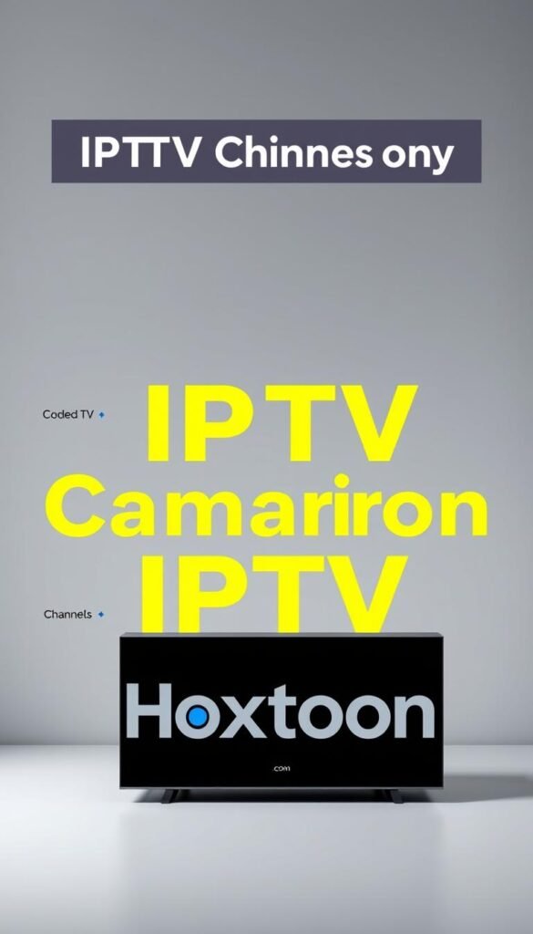 A stylish, minimalist comparison of IPTV channel offerings, showcasing the Hoxtoon Provider brand prominently in the foreground. The layout features a sleek grid of channel icons, each with a concise label, set against a muted, gradient background that exudes a sense of professionalism. The composition is balanced and visually appealing, with a clean, modern aesthetic that aligns with the article's focus on budget-friendly IPTV services. Soft, directional lighting accentuates the minimalist design, creating depth and highlighting the key elements. The overall mood is one of clarity, simplicity, and a touch of sophistication.